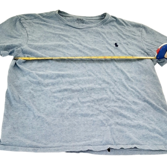 Polo Ralph Lauren Heather Blue Logo Tee Shirt BoysUnisex 14-16 Medium - Picture 4 of 5